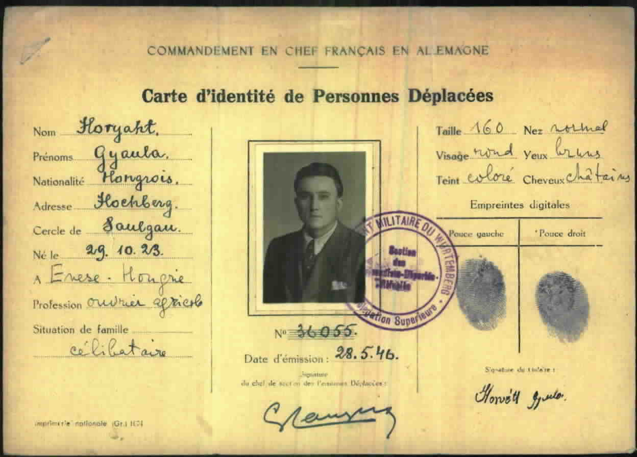 Dp Identity Card French Occupation Zone E Guide Arolsen Archives